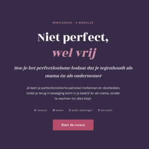 Niet perfect, wel vrij